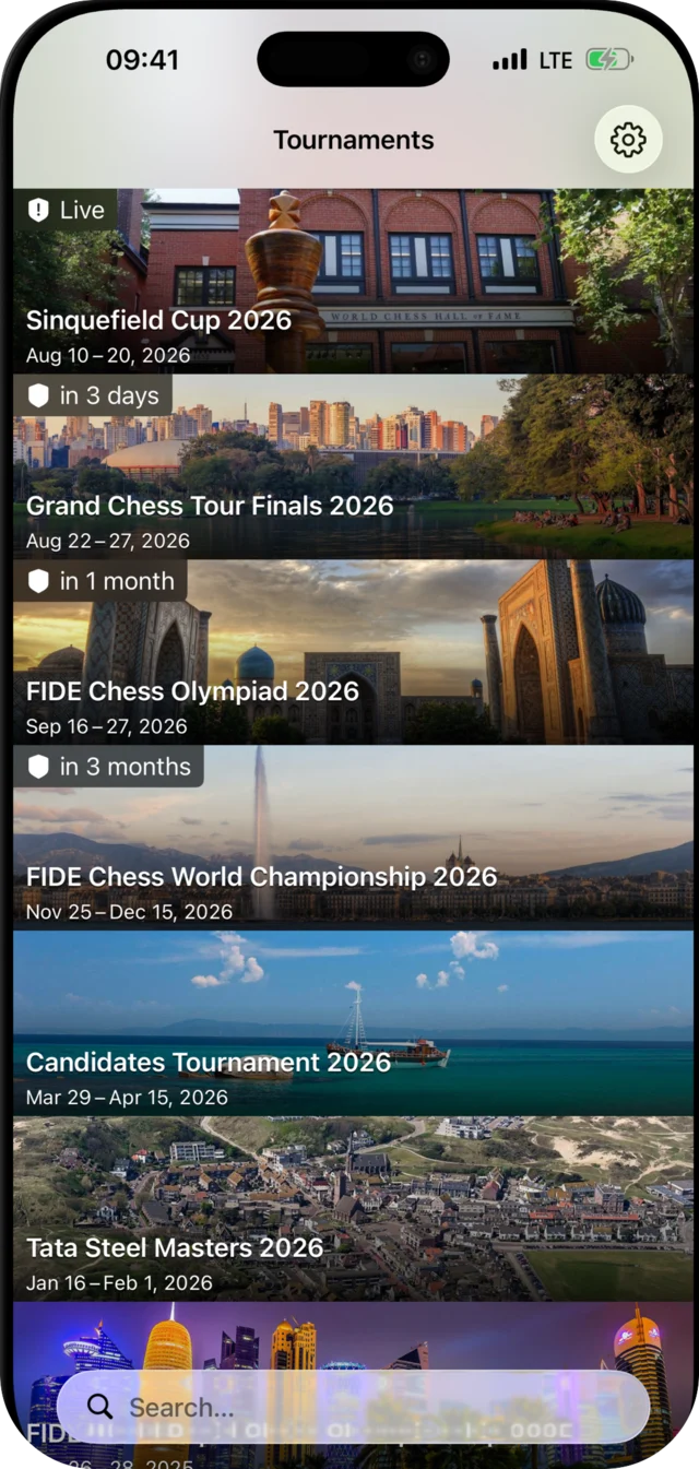 Live tournaments — Watch Chess